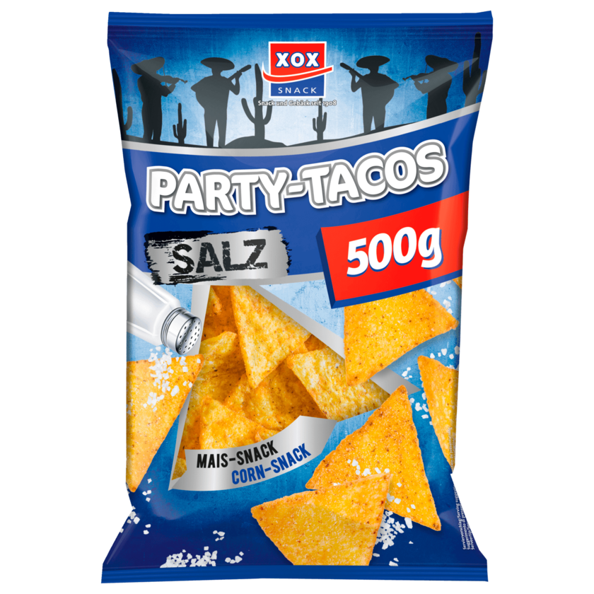 Xox Party-Tacos Mais-Snack Salz 500g